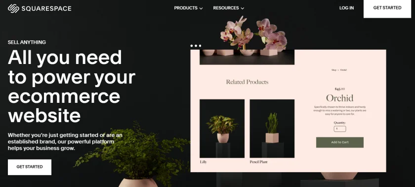 squarespace ecommerce website